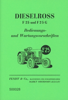 Betriebsanleitung Dieselross F 25  / 25 G ( 09.50 )